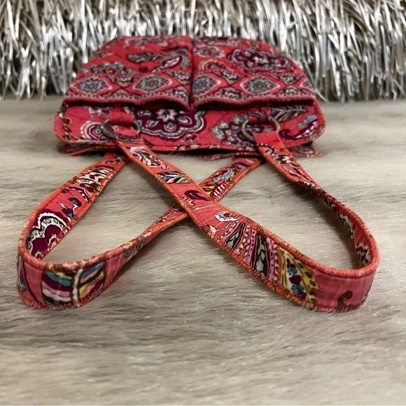 VERA BRADLEY Call Me Coral 2010 Tall Tote Orange Pink Floral Y2K Commuter Laptop - Picture 9 of 14